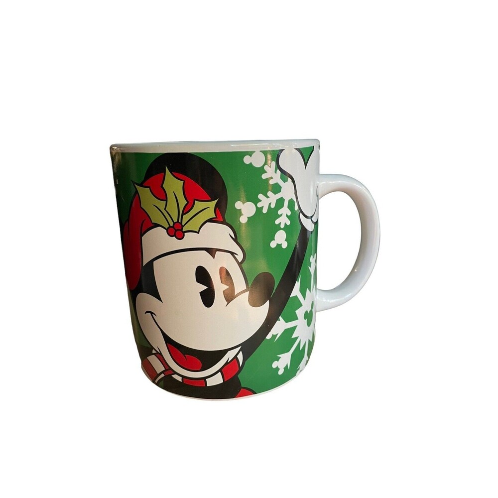 Disney Galerie Mickey Mouse Mug Santa Snowflakes Christmas 30 Oz Oversized